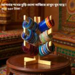 প্রিমিয়াম কোয়ালিটি মেহেগনি কাঠের চুড়ির আলনা।