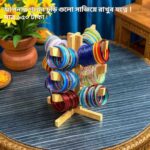 প্রিমিয়াম কোয়ালিটি মেহেগনি কাঠের চুড়ির আলনা।