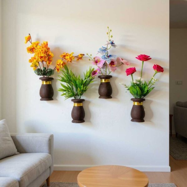 প্রিমিয়াম কলস ডিজাইন ওয়াল ডেকোর (৪ পিস কম্বো প্যাক) – আপনার দেয়ালে নান্দনিক সৌন্দর্য