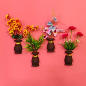 প্রিমিয়াম কলস ডিজাইন ওয়াল ডেকোর (৪ পিস কম্বো প্যাক) – আপনার দেয়ালে নান্দনিক সৌন্দর্য