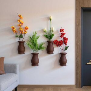 ৪ পিস কলস ডিজাইন ওয়াল ডেকোর ফুল – ঘরের দেয়ালে আনুন নান্দনিক সৌন্দর্য