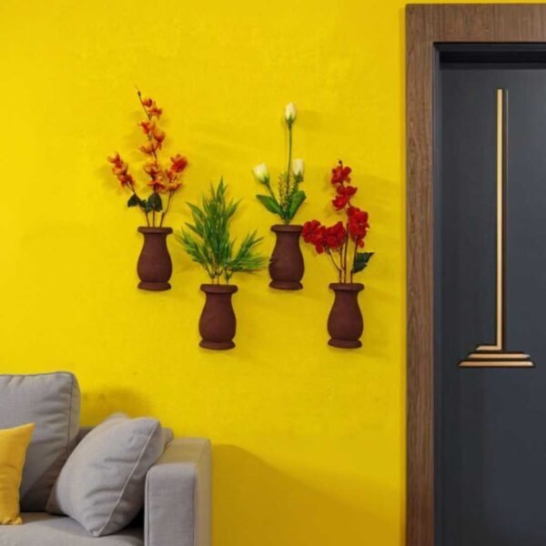 ৪ পিস কলস ডিজাইন ওয়াল ডেকোর ফুল – ঘরের দেয়ালে আনুন নান্দনিক সৌন্দর্য