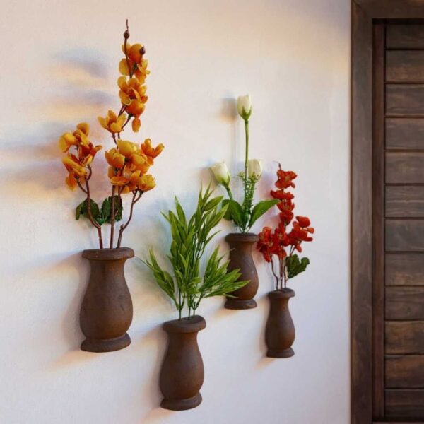 ৪ পিস কলস ডিজাইন ওয়াল ডেকোর ফুল – ঘরের দেয়ালে আনুন নান্দনিক সৌন্দর্য
