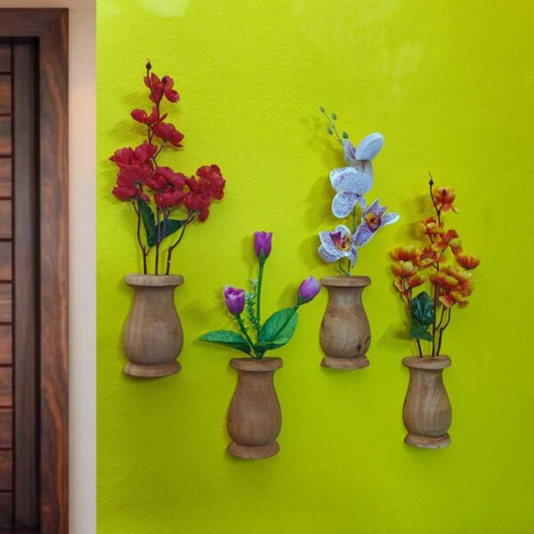 ৪ পিস কলস ডিজাইন ওয়াল ডেকোর ফুল – ঘরের দেয়ালে আনুন নান্দনিক সৌন্দর্য