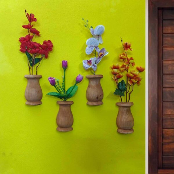 ৪ পিস কলস ডিজাইন ওয়াল ডেকোর ফুল – ঘরের দেয়ালে আনুন নান্দনিক সৌন্দর্য