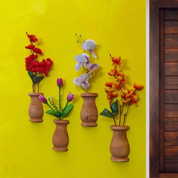 ৪ পিস কলস ডিজাইন ওয়াল ডেকোর ফুল – ঘরের দেয়ালে আনুন নান্দনিক সৌন্দর্য
