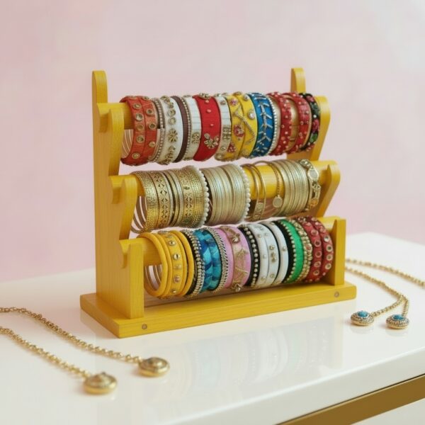 ৩ লেয়ার চুড়ির আলনা – আপনার প্রিয় চুড়িগুলো রাখুন স্টাইলিশ ও সুশৃঙ্খলভাবে