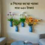 প্রিমিয়াম কলস ডিজাইন ওয়াল ডেকোর (৪ পিস কম্বো প্যাক) – আপনার দেয়ালে নান্দনিক সৌন্দর্য